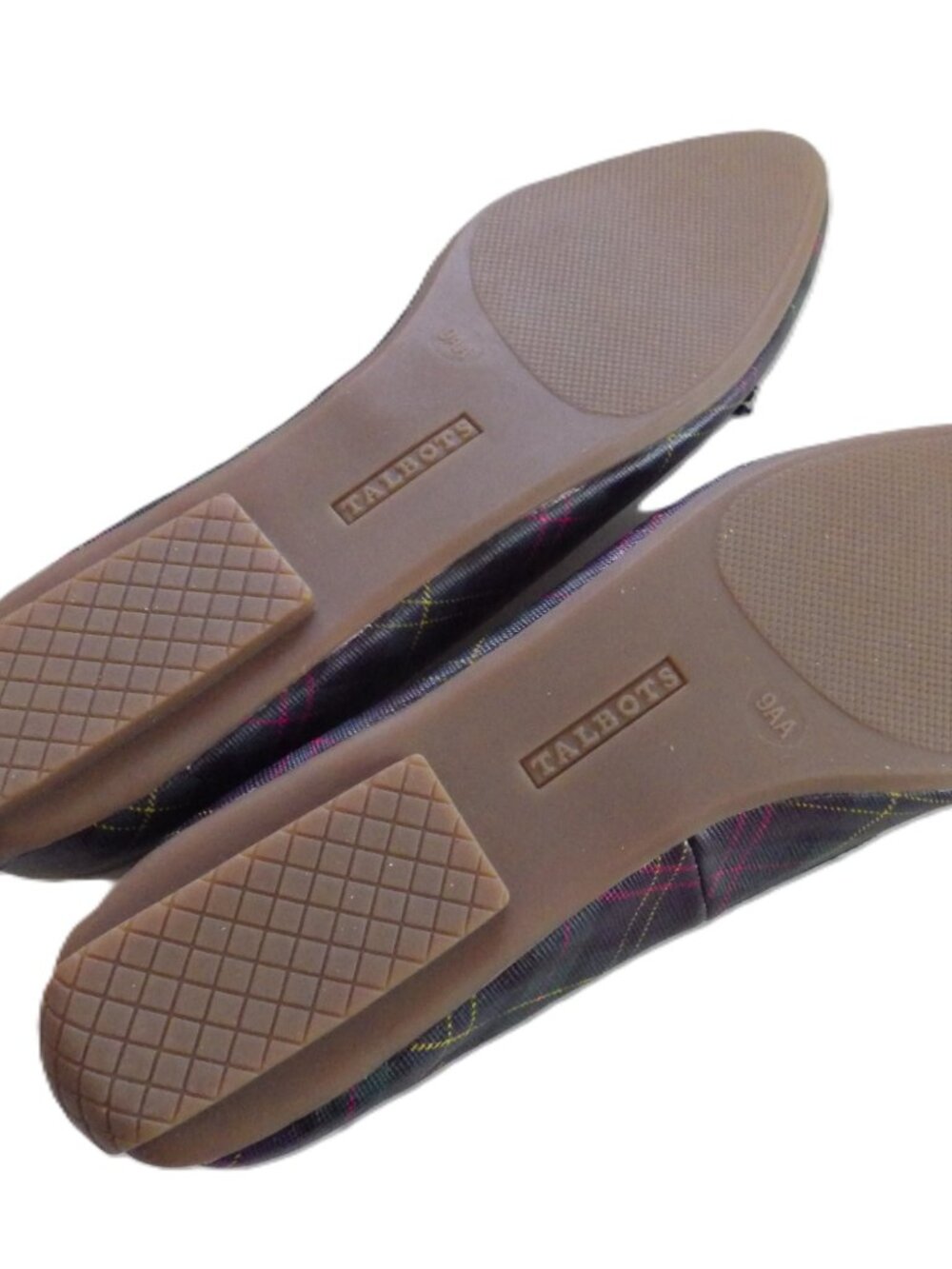Talbots Tartan Plaid Leather Flats/ Moccasins / Francesca/ Tassels/9N - Picture 6 of 10